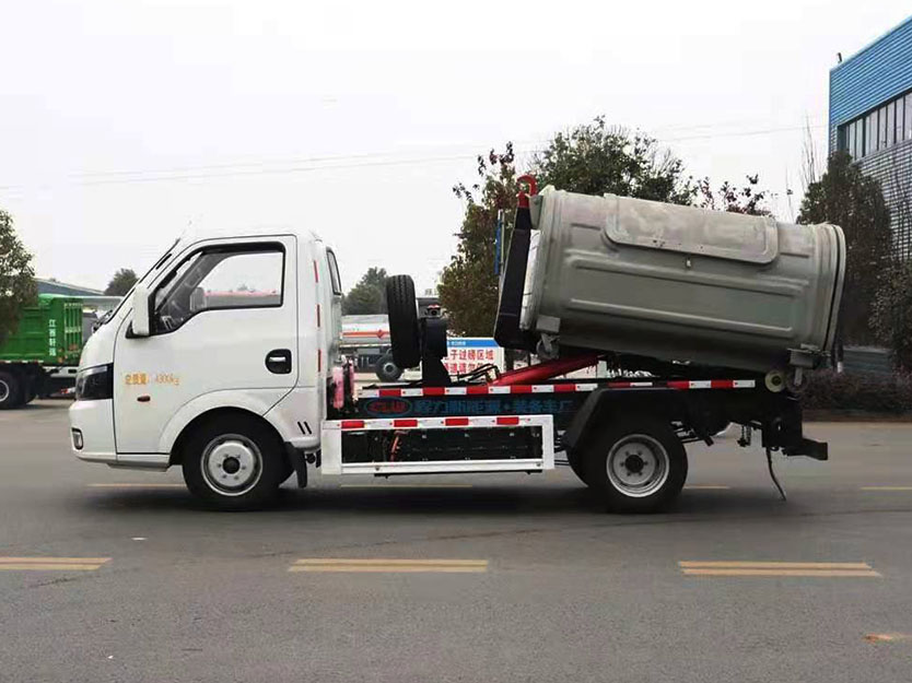 純電動(dòng)比亞迪T4車廂可卸式垃圾車